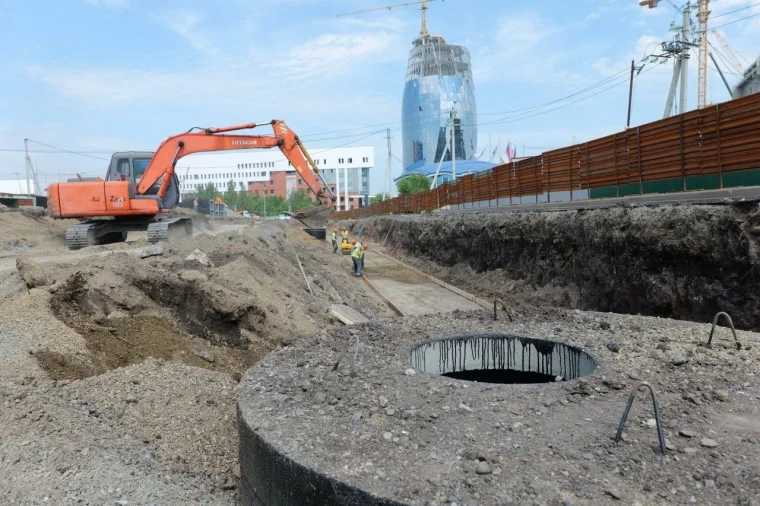 Фото: Дмитрий Анисимов: в Кемерове на улице Мичурина завершили укладку ливневого коллектора 5