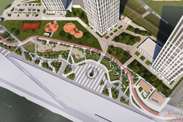 Застройщик показал, как будет выглядеть новая набережная Томи в Новокузнецке