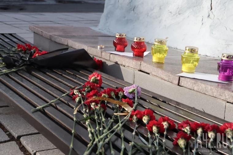 Фото: Кемеровчане начали нести цветы к памятникам в память о погибших в Подмосковье 5
