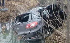 В Кузбассе автомобиль съехал с дороги и упал в водоём: погибли два человека