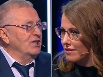 Фото: Собчак и Жириновский снова поссорились в ходе дебатов 1