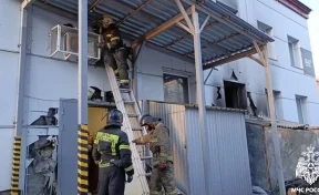 В Новокузнецке произошёл пожар в административном здании на улице Энтузиастов