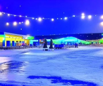 Фото: В Кузбассе нейросеть показала, как будет выглядеть городская площадь на Новый год 1