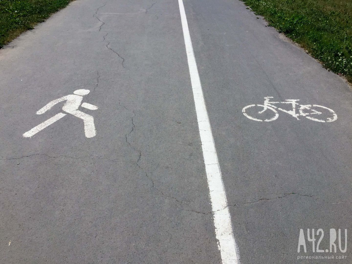 Кемеровчанин попросил мэра обновить разметку велодорожек