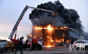 Кемеровчане сравнили пожар в автосалоне со сгоревшим Нотр-Дамом