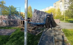 В Кемерове вандалы повредили площадку для скейтеров на ФПК