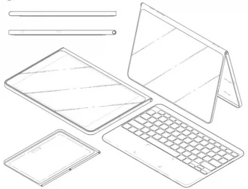 Фото: Компания LG запатентовала планшет с беспроводной клавиатурой 1