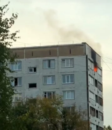 Фото: В Кузбассе пожар в многоэтажке сняли на видео на проспекте Победы в Юрге 1