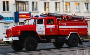 Пожар на улице Мичурина в Кемерове попал на видео