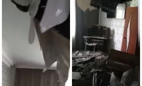 В Прокопьевске в жилом доме обрушился потолок