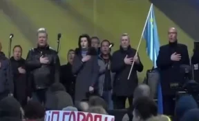 Во время митинга в Киеве Порошенко закидали яйцами