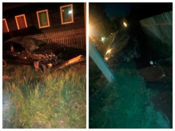 Фото: В Кузбассе нетрезвая женщина за рулём автомобиля врезалась в столб 1