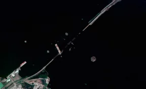 Роскосмос показал, как выглядит рухнувший автомобильный мост в Балтиморе со спутника  