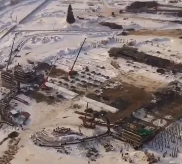 Фото: Строительство спорткомплекса за 7 миллиардов рублей в Кемерове сняли на видео с высоты 1
