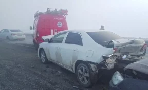 В Башкирии на трассе столкнулись 9 автомобилей, есть пострадавшие