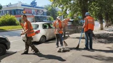 Фото: Более 200 специалистов вышли на уборку улиц и окос газонов в Кемерове 3