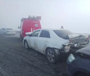 Фото: В Башкирии на трассе столкнулись 9 автомобилей, есть пострадавшие 1