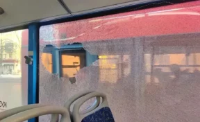 В Новокузнецке пассажир разбил окно автобуса аварийным молотком