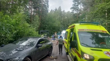 Фото: В Подмосковье подросток на иномарке врезлся в остановку и сбил четырёх рабочих 1