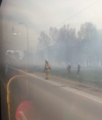 Фото: На кемеровской трассе произошло сильное задымление из-за пожара 3