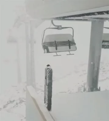 Фото: В Сети появилось видео засыпанного снегом Шерегеша 1