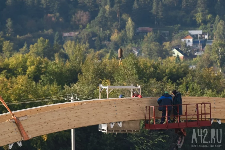 Фото: Строительство моста через Искитимку в Кемерове 11