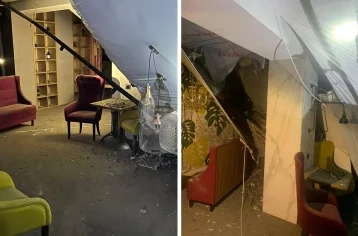 Фото: В кафе под Новосибирском при обрушении потолка пострадали люди  1