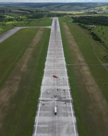 В аэропорту Новокузнецка завершился ремонт взлётно-посадочной полосы