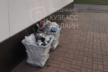 Фото: Кемеровчане пожаловались на заваленные мусором клумбы 1
