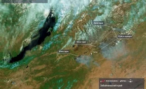 Роскосмос показал со спутника, как пожары подбираются к Чите