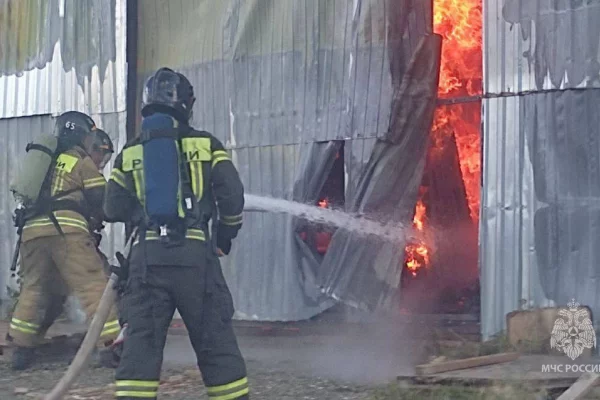 В Челябинске мощный пожар в двухэтажном мебельном цехе тушат более 70 специалистов