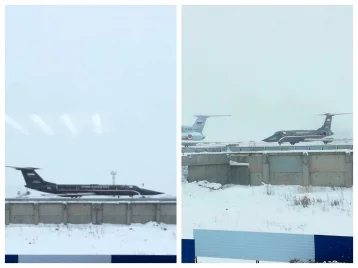 Фото: Самолёт ВМФ России заметили в кузбасском аэропорту  1