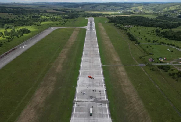 В аэропорту Новокузнецка завершился ремонт взлётно-посадочной полосы