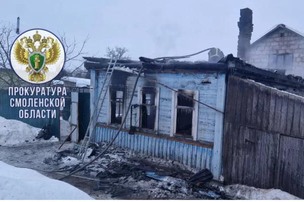 В Смоленской области семья погибла во время пожара в частном доме 