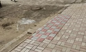 В Кемерове восстановили тротуар на Московском проспекте после жалоб жителей