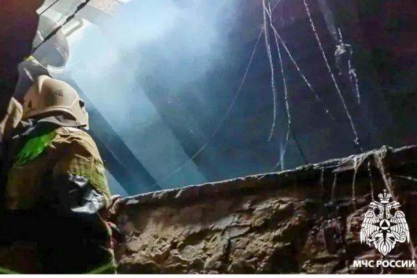 В МЧС Кузбасса показали видео с места пожара в ДК «Алюминщик»