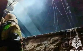 В МЧС Кузбасса показали видео с места пожара в ДК «Алюминщик»