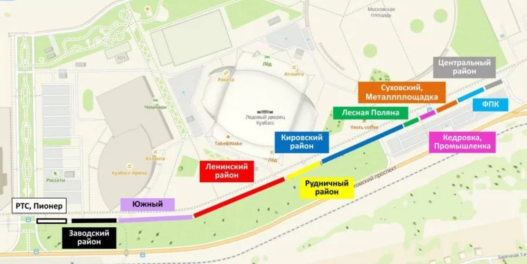 Схема расстановки автобусов развозящих маршрутов