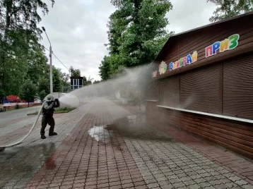 Фото: В Кузбассе сотрудников МЧС привлекают к дезинфекции транспорта и городских объектов 1