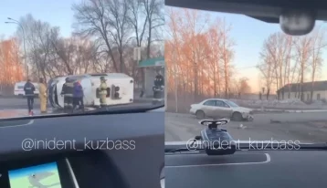 Фото: «Ехали на вызов»: в Кузбассе в ДТП пострадали три сотрудника скорой помощи 1