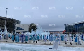 Новый рекорд: кузбасские Снегурочки встали в самый большой в России хоровод