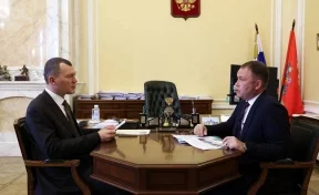 Губернатор Кузбасса Илья Середюк встретился с главой Минспорта РФ Михаилом Дегтярёвым