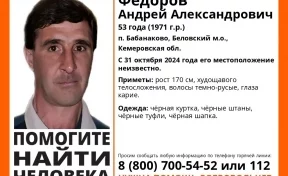 В Кузбассе ищут 53-летнего мужчину в чёрной одежде, пропавшего 31 октября