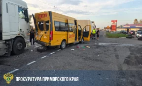 Шестеро детей пострадали в ДТП с автобусом и двумя большегрузами в Приморье