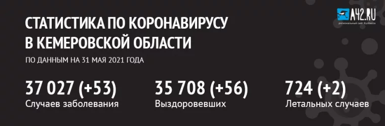 Фото: Коронавирус в Кемеровской области: актуальная информация на 31 мая 2021 года 1