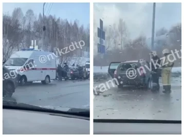Фото: Последствия жёсткого ДТП в Новокузнецке попали на видео 1