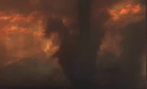 В США над лесным пожаром образовался редчайший огненный торнадо 