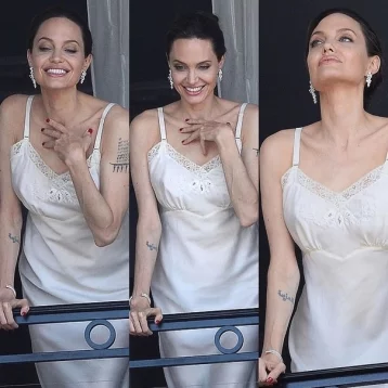 Фото: Анджелина Джоли порадовала фанатов, выйдя на балкон в неглиже 1