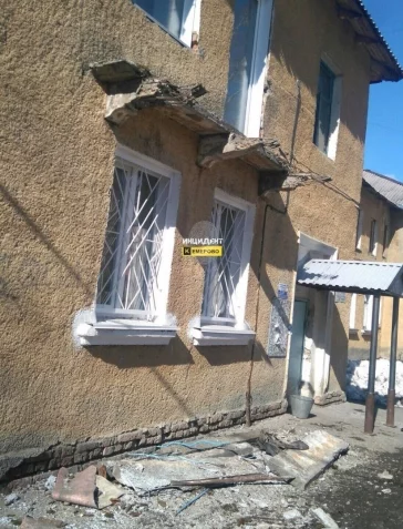 Фото: В кемеровском доме на Южном обрушился балкон 2