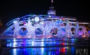 В Кемерове открытие ледового городка на площади Советов отложили на неделю
